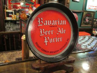 Vintage Mount Carbon Brewery,  Bavarian Beer - Ale - Porter,  13 Inch Metal Beer Tray