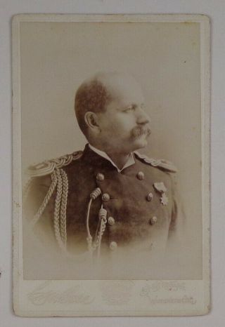 Soldier Or Military Officer/veteran Circa 1890 Cabinet By Bell Of Wash.  D.  C.