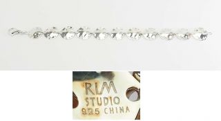 Vintage sterling silver sand dollar marine bracelet by RLM Robert Lee Morris 2