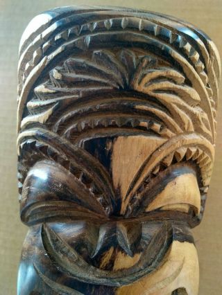 Polynesian Cultural Hawaiian Hand Carved Totem Pole Statue 3