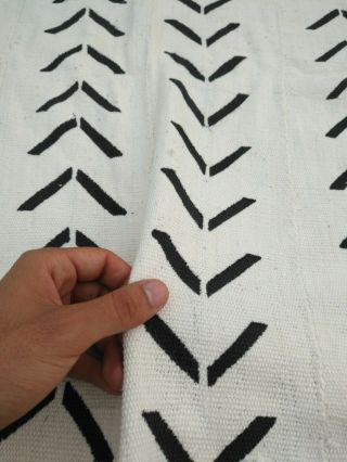 African Bogolan Black & White Mud Cloth Textile 64 