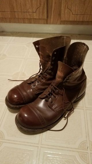 Vintage Military Boots Wwii Korea Vietnam War Steal Toe Field Biltrite Neoprene