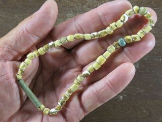 12 In.  Shell & Glass Bead Necklace,  Mason County,  West Virginia X Beutell