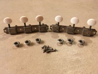 Vintage 1956 Gibson Kluson No Line Guitar Tuners Tuning Pegs W/ferrules