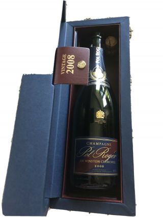 Sir Winston Churchill Box With Champagne Bottle Empty