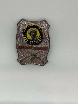 Vintage Davy Crockett Badge Pin Walt Disney Frontier Marshall