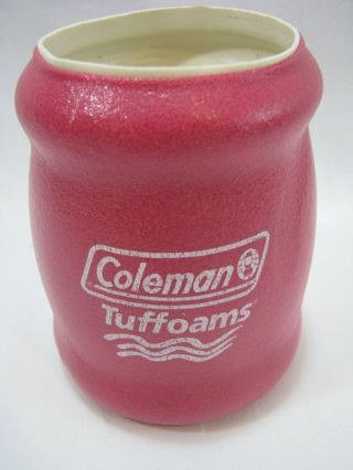 Vintage Pink Coleman Tuffoams Insulated Can Holder Bottle Koozie Coozie Tuffoam