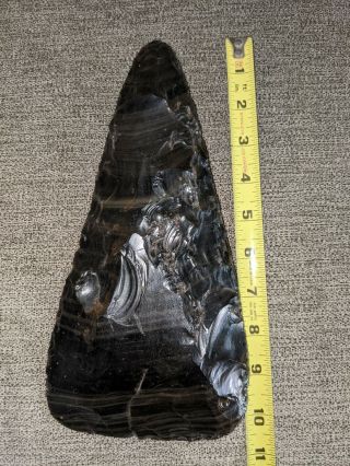 Huge Obsidian Hupa Hoopa Great Basin Hoe Tool Artifact Arrowhead Ex Pugh Museum