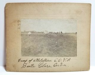 1898 U.  S.  Army 6th Ohio Camp,  Santa Clara,  Cuba; Spanish American War,  Photo 2