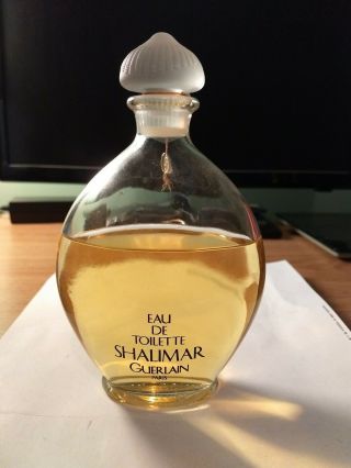 Vintage Huge Guerlain Shalimar Perfume Eau De Toilette 8.  5 Oz,  65 Full