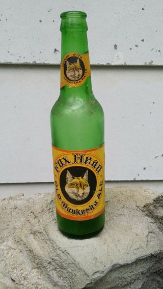 Fox Head Old Waukesha Ale Beer Bottle