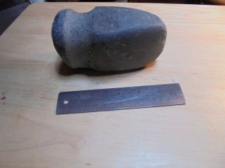 Authentic Ancient Anasazi 3/4 Grooved Stone Axe From Mexico
