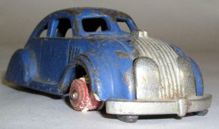 Antique Cast Iron Hubley Chrysler Airflow Take Apart Toy Car For Restoration