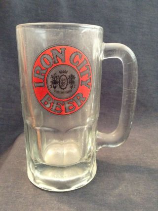 Vtg Iron City Beer Glass Mugs Anchor Hocking USA Rare 3