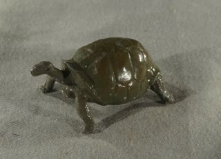 Vintage Antique Lead Toy Animal Figure Turtle (inv.  No.  4176)