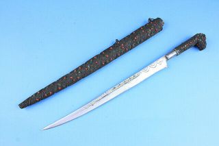 North African Flyssa Knife With Gem Stones - 14948