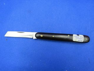 Carl Schlieper Remscheid Solingen Knife Single Blade Wood Handle Coping Blade