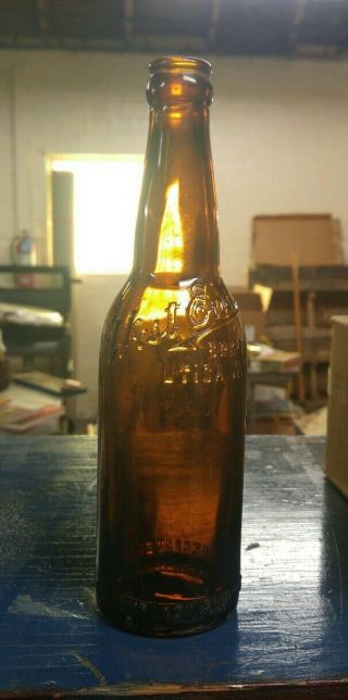 Vintage West End Amber Embossed Beer Bottle - West End Brewing Co. ,  Utica,  Ny