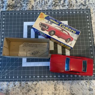 Taiyo Chevrolet Camaro Red Bump’ N Go Battery Operated Tin Toy Car