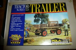Pola - Lgb Tractor - Trailer Model Kit No.  1851 1/225 In The Box West Germany
