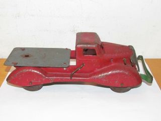 Vintage 40s Marx Truck With Wood Wheels Old Toy