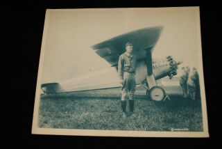 Vintage Print - Charles Lindbergh & Spirit Of St.  Louis - C.  Underwood 8 X 10