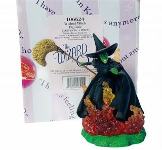 Wicked Witch West Wizard Of Oz Figurine Turner Nib Vtg Enesco Broom Fire 106624