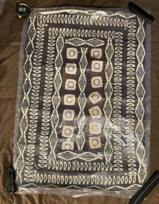 Vintage Museum Quality Moce Island Fiji Tree Bark Tapa Cloth