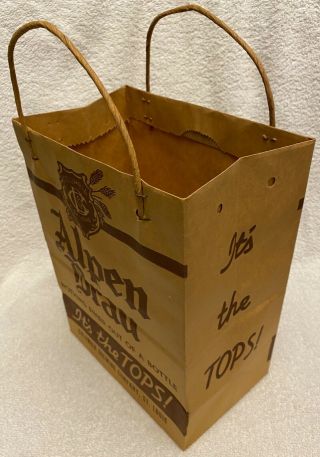 Alpen Brau Beer Paper Handle Brown Bag It 