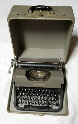 Vintage Underwood Typewriter W/ Case Elliot Fisher Co