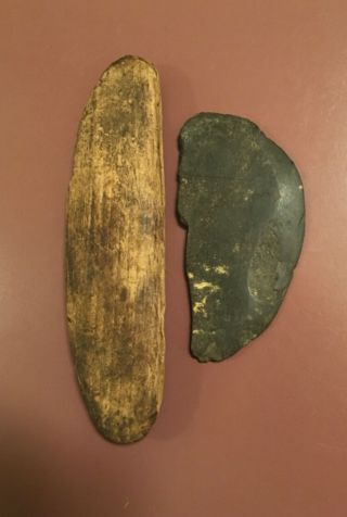Alaska Eskimo Artifacts,  Indigenous,  Native,  Ulu Blade & Handle,  Canadian