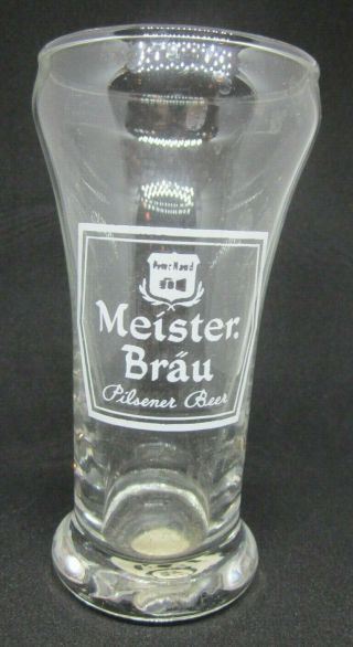 Bg 18 Vintage Meister Brau Beer Sham Pilsner Style Glass - 5 1/8 "