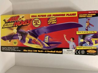 Open Box Vintage 1998 Air Hogs Air Pressure Plane Spinmaster Toy Outdoor Fly