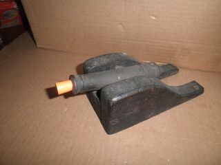 Great Old Cast Iron On Wood Base Toy Cannon - Firecracker - ?