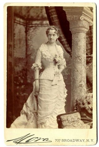 Actress In Fancy Dress Vintage Cabinet Photograph By Mora,  Broadway Ny