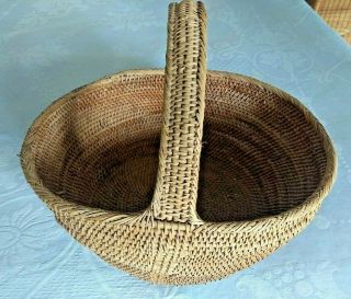 Vintage Papua Guinea Pacific Island Handled Basket Large