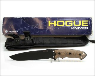 Hogue Large Tactical Fixed Blade Knife 7 " Drop Point Black Finish - 35157 Ex - F01