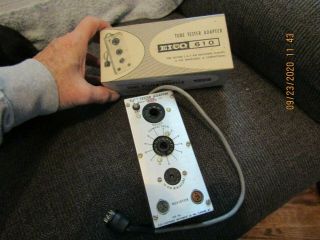 Vintage Eico 610 Adapter For Tube Testers W/original Box.