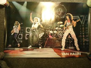 Van Halen 1982 Concert Poster - Rare,  Vintage - Van Halen Productions