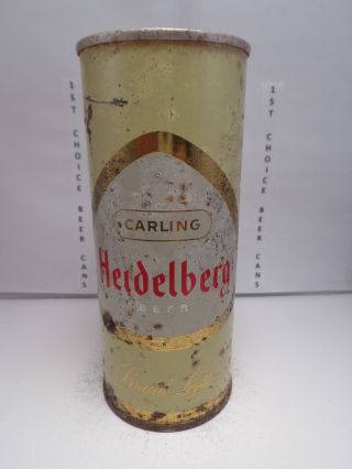 16oz Carling Heidelberg Straight Steel Zip Tab Beer Can 153 - 7 Tacoma Washington