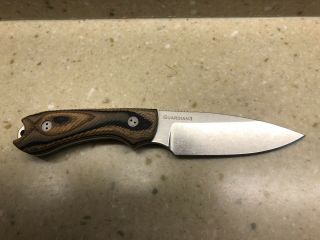 Bradford Guardian 3 M390 Knife | G10 / Wood Handles | Leather Sheath