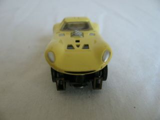 Vintage Aurora Thunderjet TJet HO Scale Yellow Cheetah Slot Car 1403 VG 2