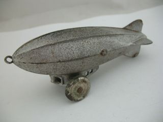 Ac Williams Cast Iron Pull Toy: Zeppelin Dirigible Blimp Airship