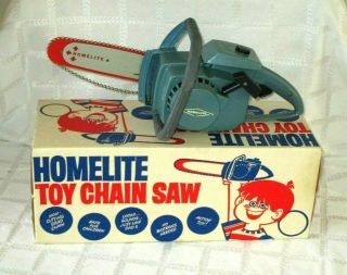 Vintage Homelite Toy Chain Saw - 15 " - N - In Org Box - Tru - Scale Farm Tool