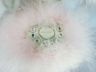 Vintage Pink Fuzzy Landline Bling/Fuzzy Diva Telephone Phone corded 2