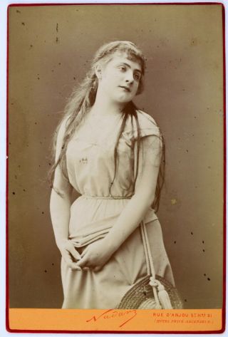 Cabinet Photo By Nadar Paris,  Ca 1878,  Unknown Female Actress,  Portrait