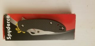 Spyderco C233cfp Mantra 3 Carbon Fiber Plain Edge S30v Folding Pocket Knife