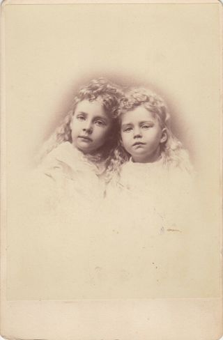 Bradley & Rulofson Portrait Cabinet Card Of Two Sisters