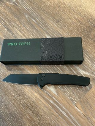 Pro - Tech Malibu Flipper Knife – Full Black Dlc