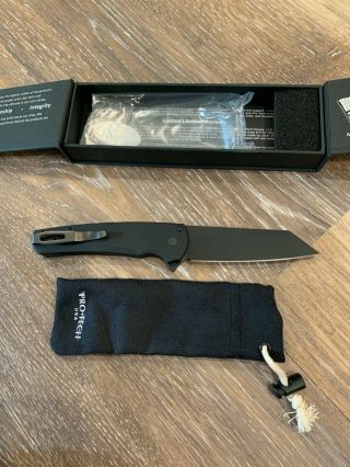 Pro - tech Malibu Flipper Knife – Full Black DLC 3